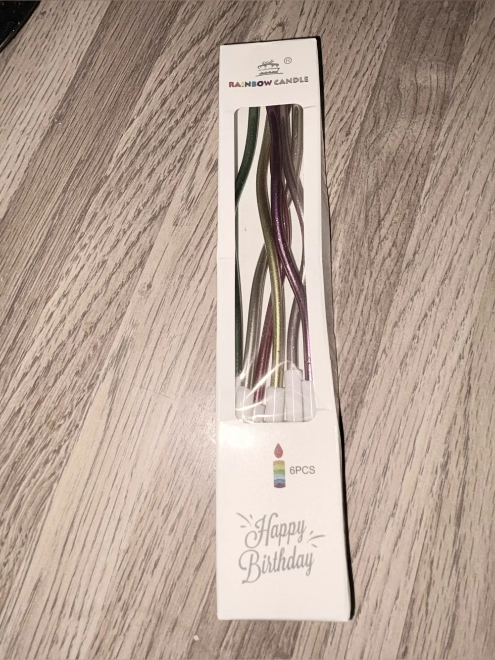 Rainbow Metallic Twist Candles New
